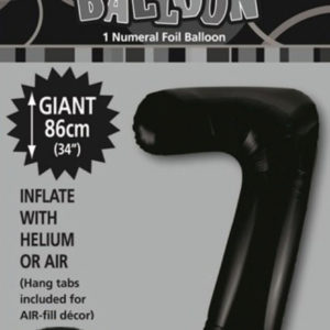 Foil Number Balloon (Black)