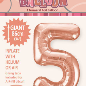 Foil Number Balloon (Rose Gold)