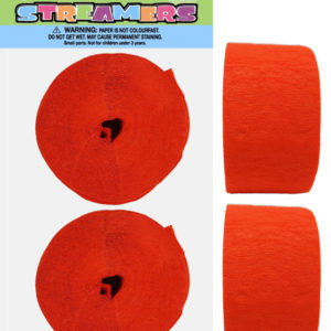 Crepe Streamers Pumpkin Orange